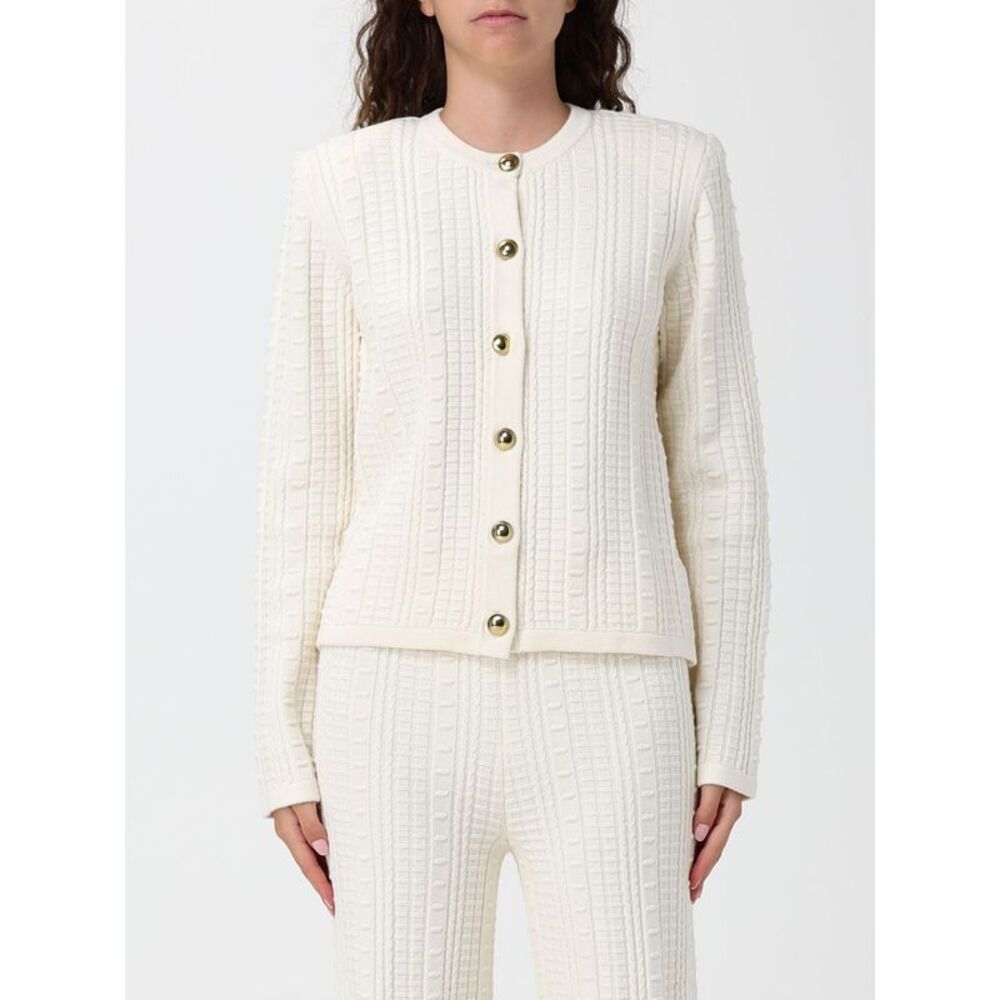 Twinset Women Twinset Crewneck Wool Blend Cardigan With Button Closure